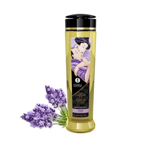 Olejek do masażu - Shunga Massage Oil Sensation Lavender 240 ml